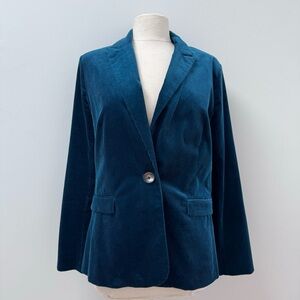 Teal Corduroy Blazer Jacket. Laundry by Shelli Segal. Size 10